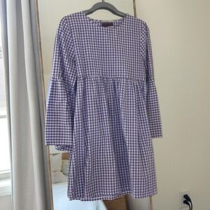 Urban Renewal Purple Checkered Babydoll Dress